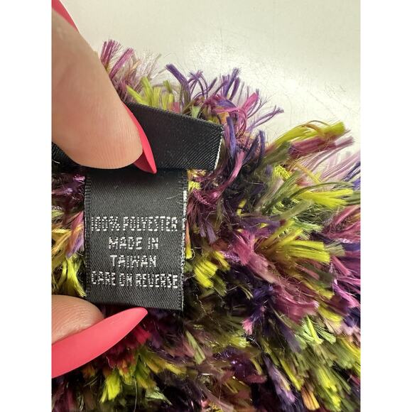 Cejon Accessories Womens Magic Scarf Purple Green Soft Stretchy - Picture 4 of 10